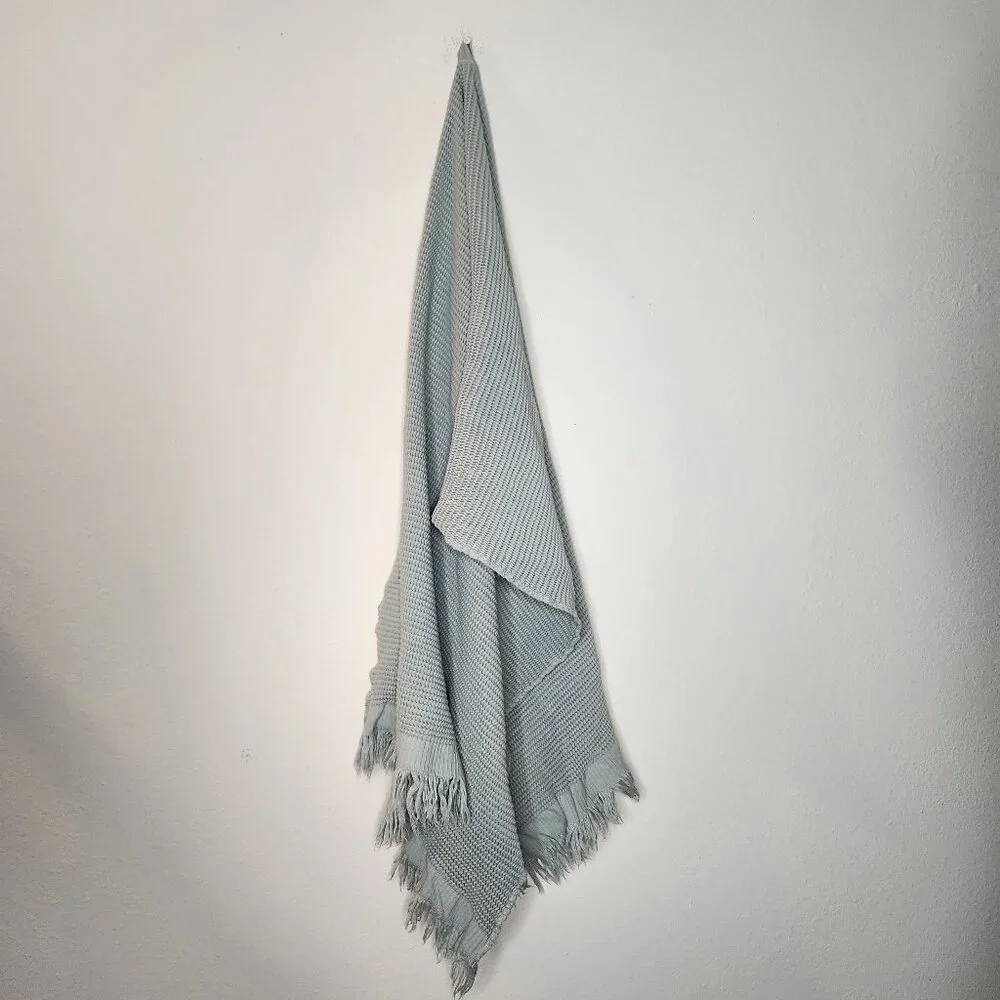 House No. 23 Blue Ella Waffle Towel